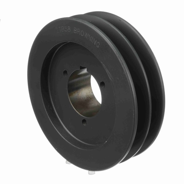 2 Groove Cast Iron Bushed Bore Multiple Sheave, 2TB58